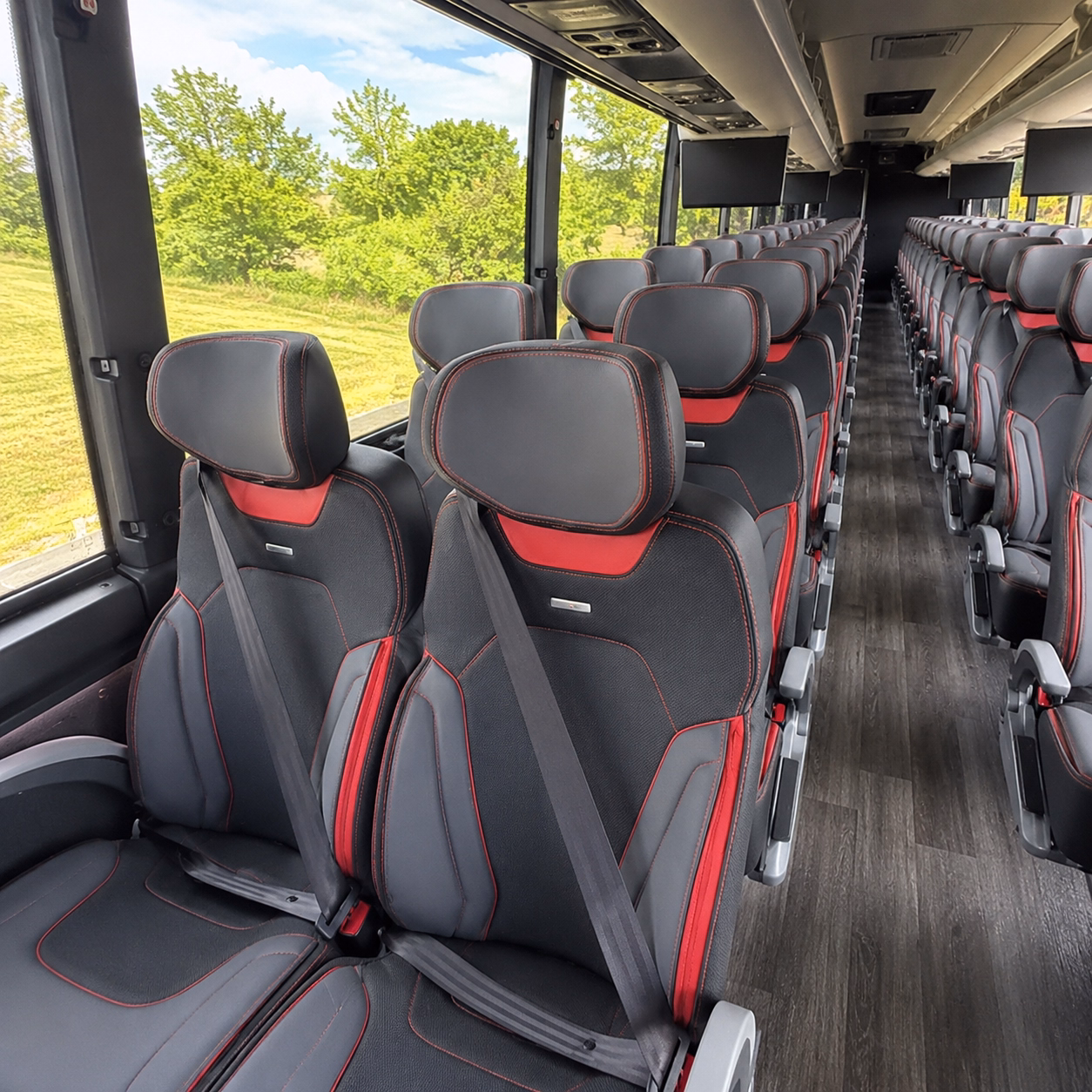 woodland bus rental service area