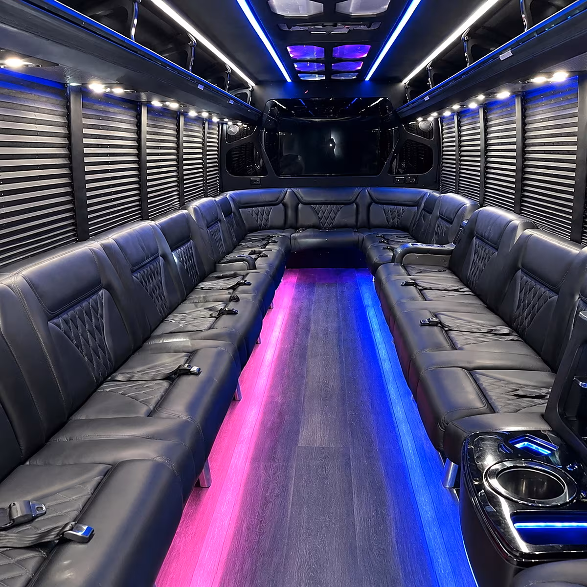 woodland party bus rentals inside